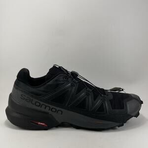 Salomon Speedcross 5 Trail Running Shoes Mens Size 14 Triple Black Athletic
